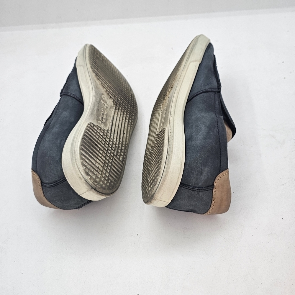 ECCO Cathum Slip-On Sneakers Blue Mens Size 8.5 Casual Comfortable Breathable Sh - Picture 8 of 10